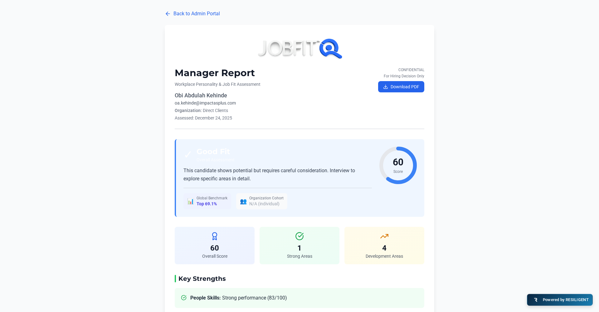 Spec-Compliant Manager Reports example