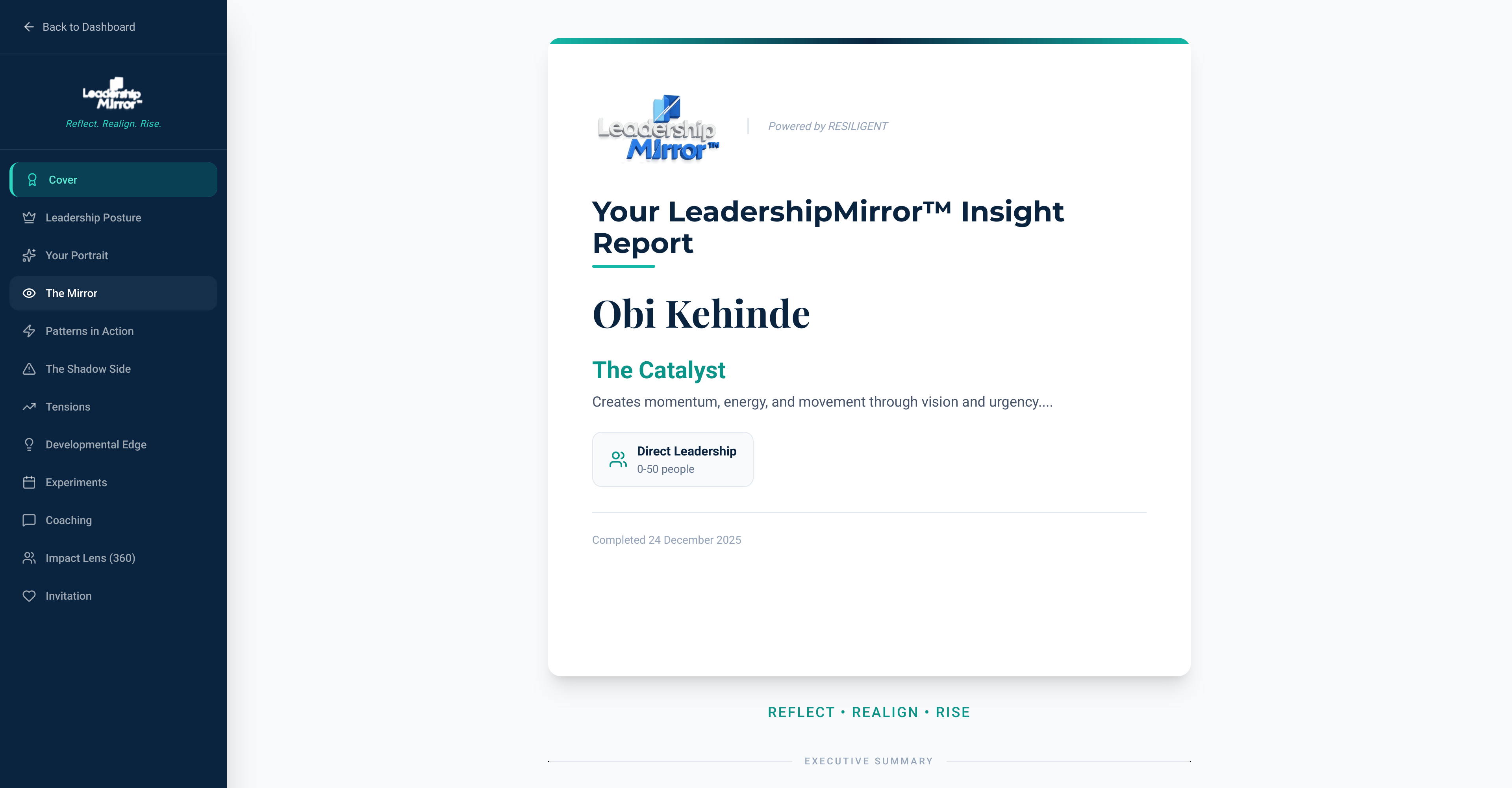 Leadership Posture & Portrait example